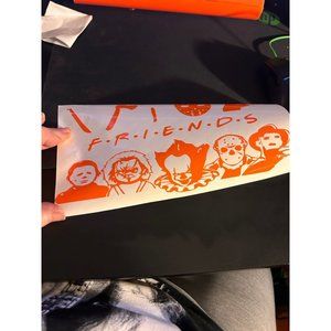 Handmade vinyl decal sticker of the horror friends